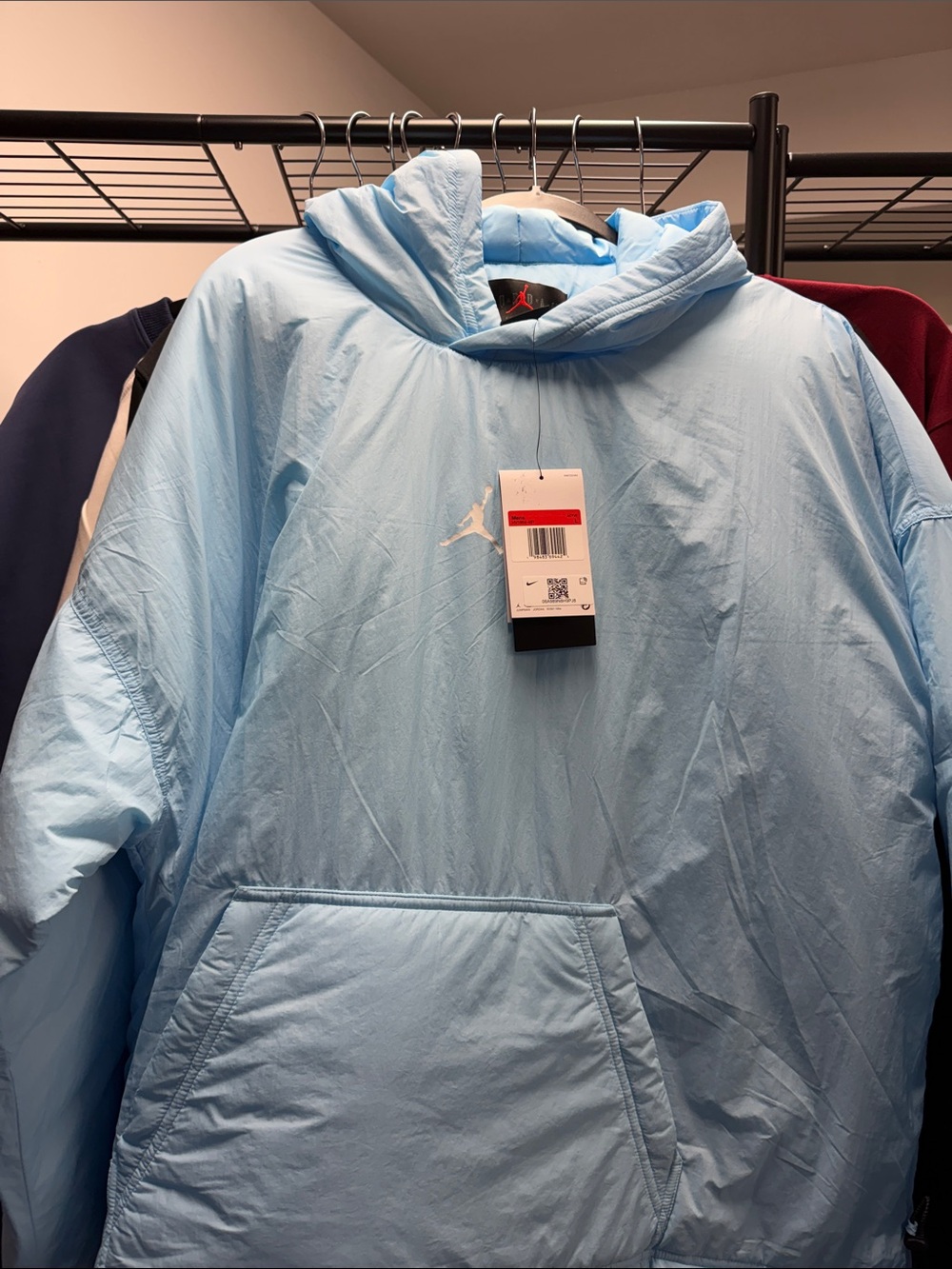 Jordan Light Blue Hooded Pullover with White Jumpman